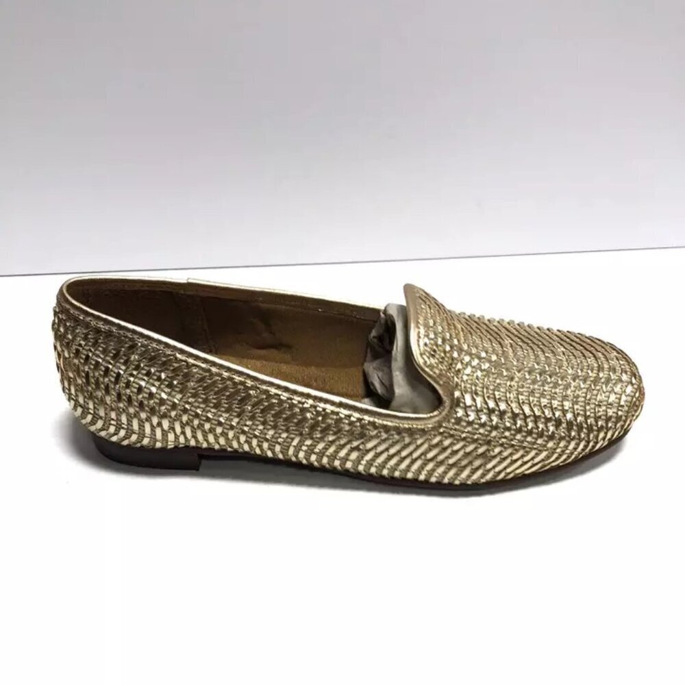 Walking Cradles Women's Foster, Slip-on Gold Loafers, Size 7.5 M